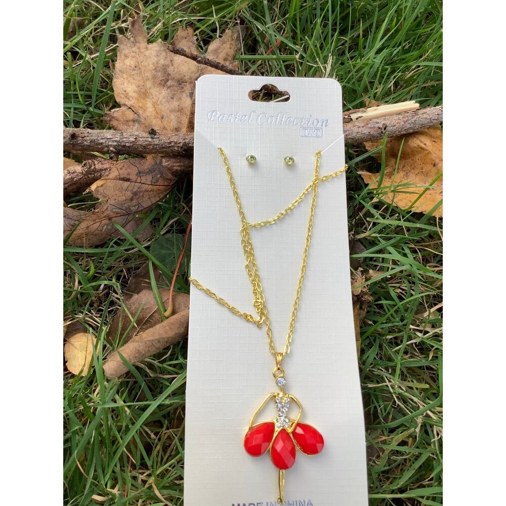 New fashion jewelry set  2 pieces earrings necklace